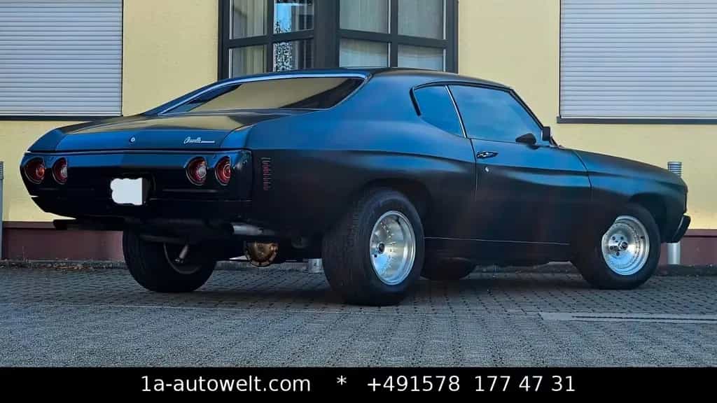 Chevrolet Chevelle SS Restauriert Schwarz Matt Metall 07/1972-photo-12
