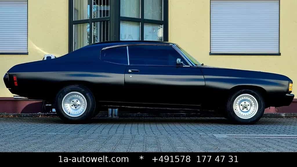 Chevrolet Chevelle SS Restauriert Schwarz Matt Metall 07/1972-photo-14