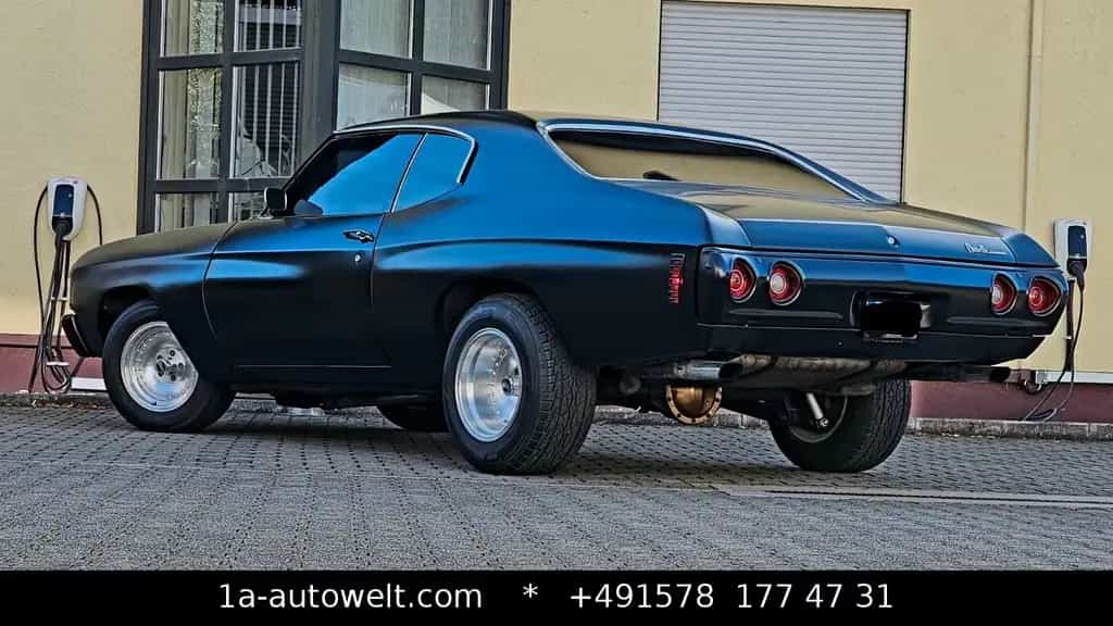 Chevrolet Chevelle SS Restauriert Schwarz Matt Metall 07/1972-photo-8