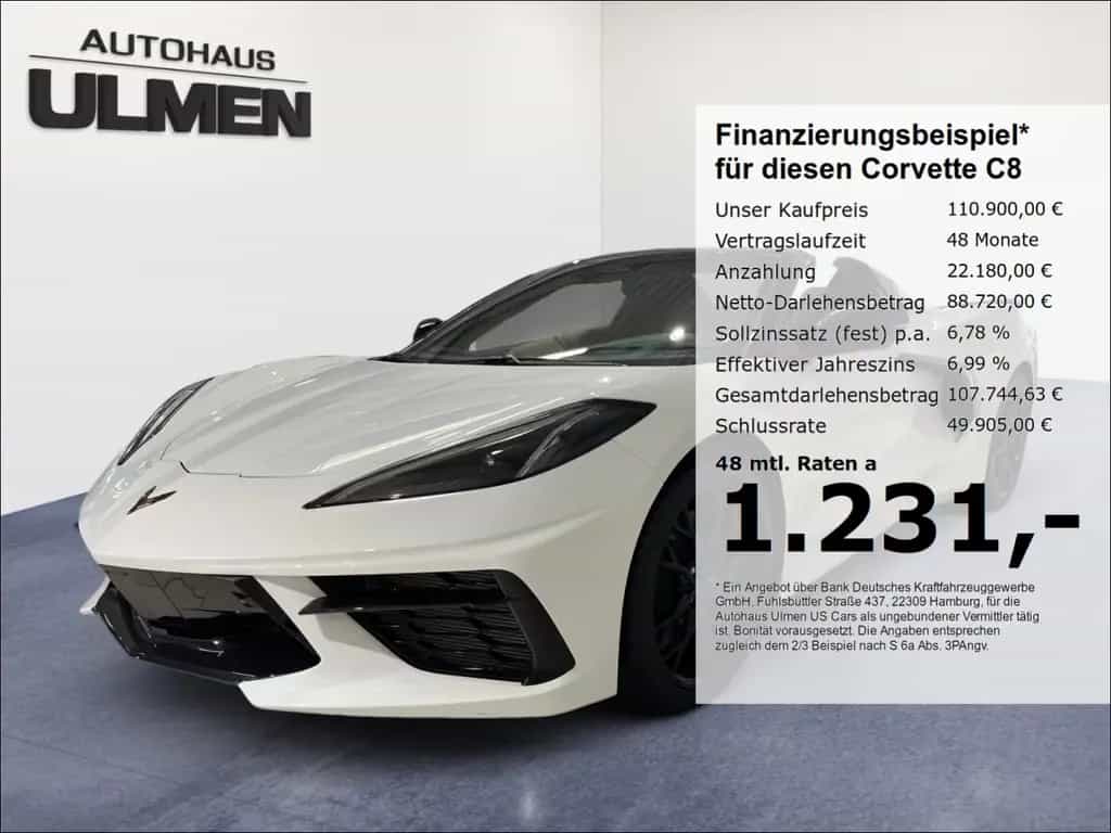 Corvette C8 Stingray Cabriolet 3LT Frontlift Vollausstatt 08/2025-photo-0