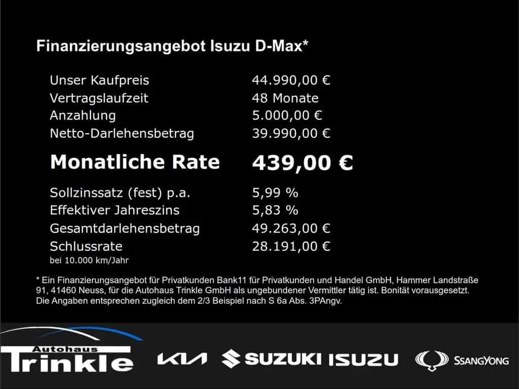 Isuzu D-Max Double Cab 4WD V-CROSS mit AHK Navi LED Me 01/2025-photo-5