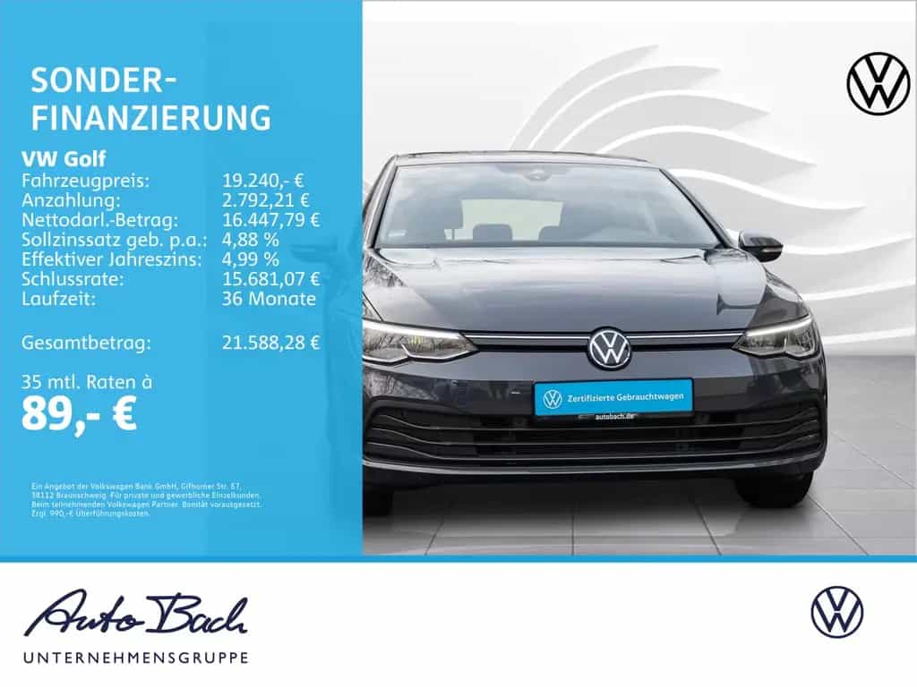 Volkswagen Golf VIII 1.5 TSI Life, Navi, LED, App-Connect, 04/2024-photo-1