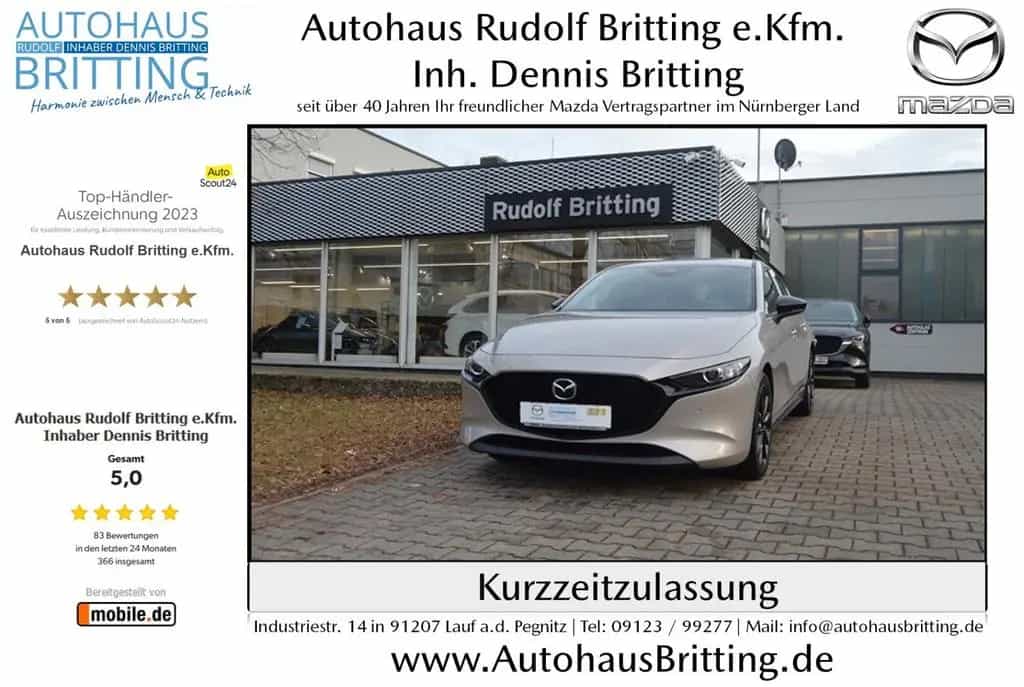 Mazda 3 Benzin 140PS 6GS Homura Navi PDC SHZ 05/2025-photo-0