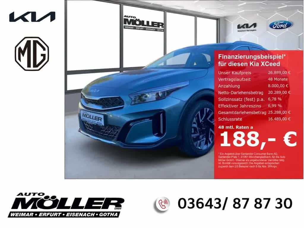 Kia XCeed Spirit 1.5T DCT7 Glasdach Xclusive ACC LED 05/2026-photo-0