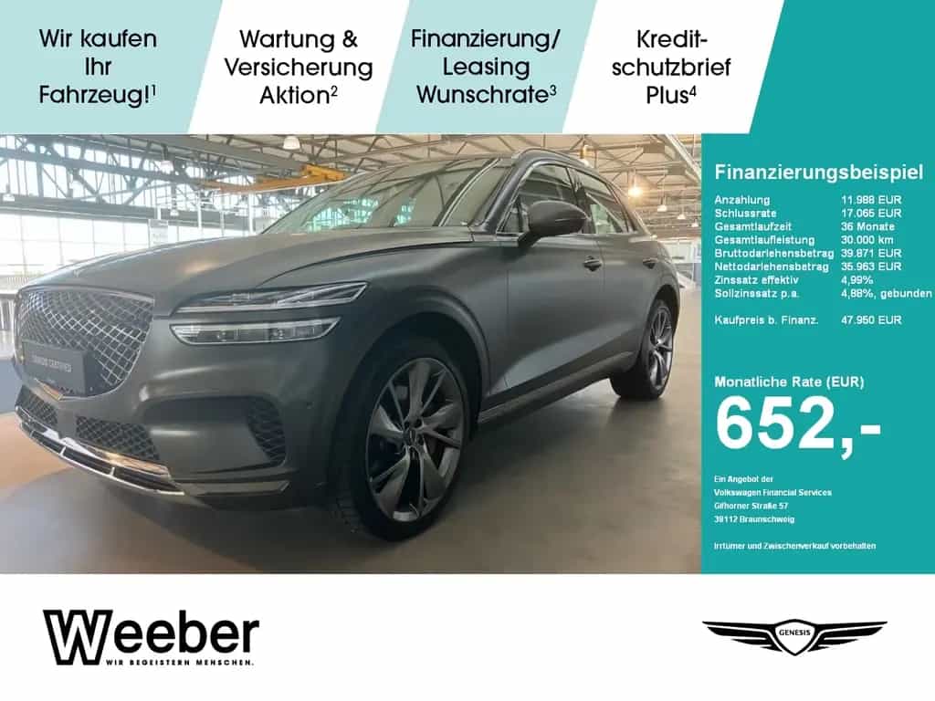 Genesis GV70 Luxury 4WD LED LEDER KAMERA PDC NAVI ALU 10/2023-photo-0