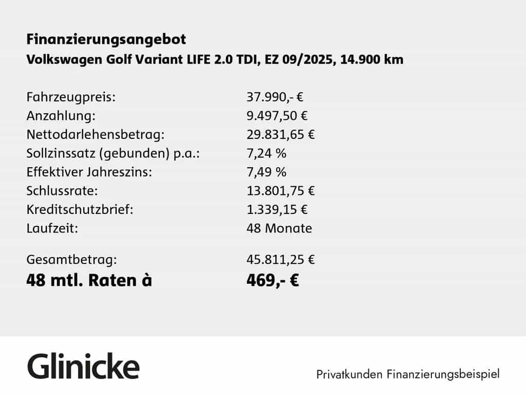 Volkswagen Golf Variant Life 2,0 l TDI SCR 110 kW (150 PS) 09/2025-photo-1