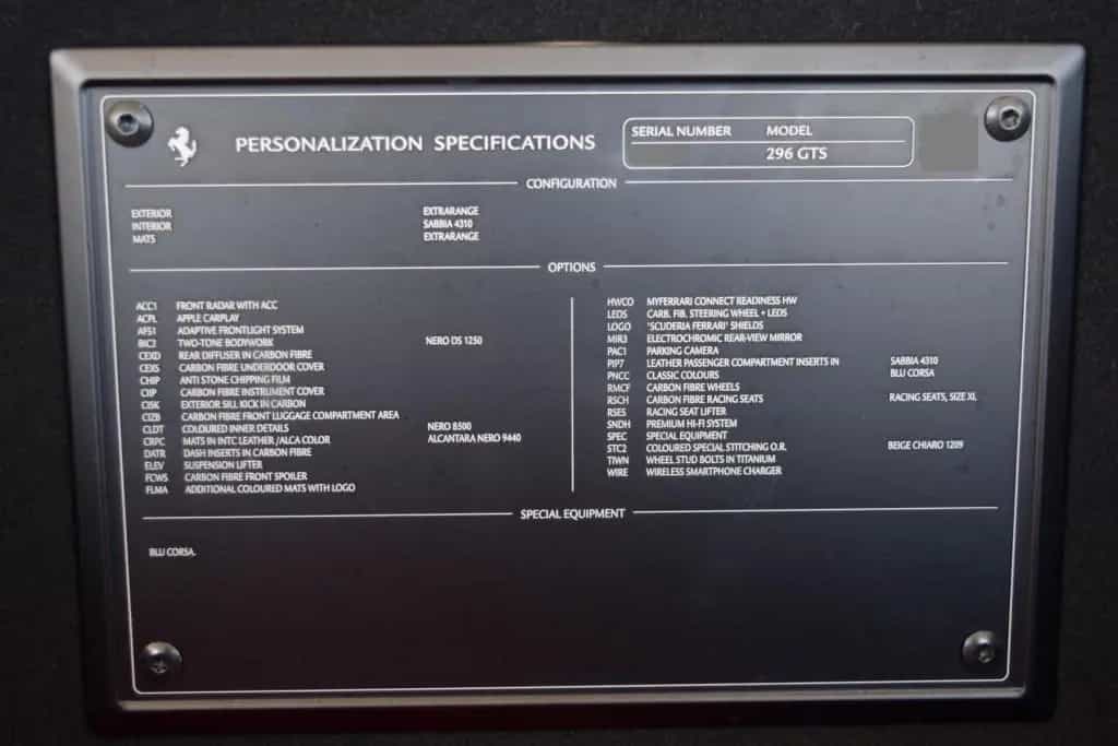 Ferrari 296 GTS Full CARBON * ACC * AppleCarPlay * JBL 10/2022-photo-25