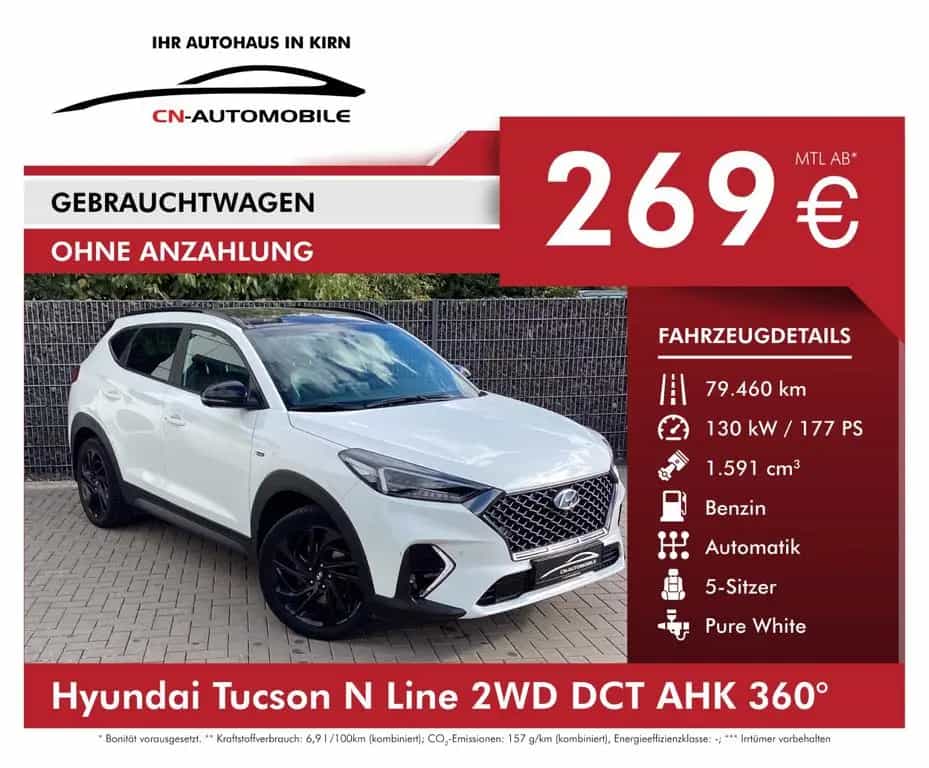 Hyundai TUCSON N Line 2WD DCT AHK 360° Kamera 06/2020-photo-4