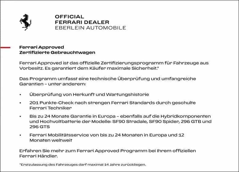 Ferrari 296 GTS *Embleme*Navi*PDC*Klima*Leder* 04/2025-photo-1