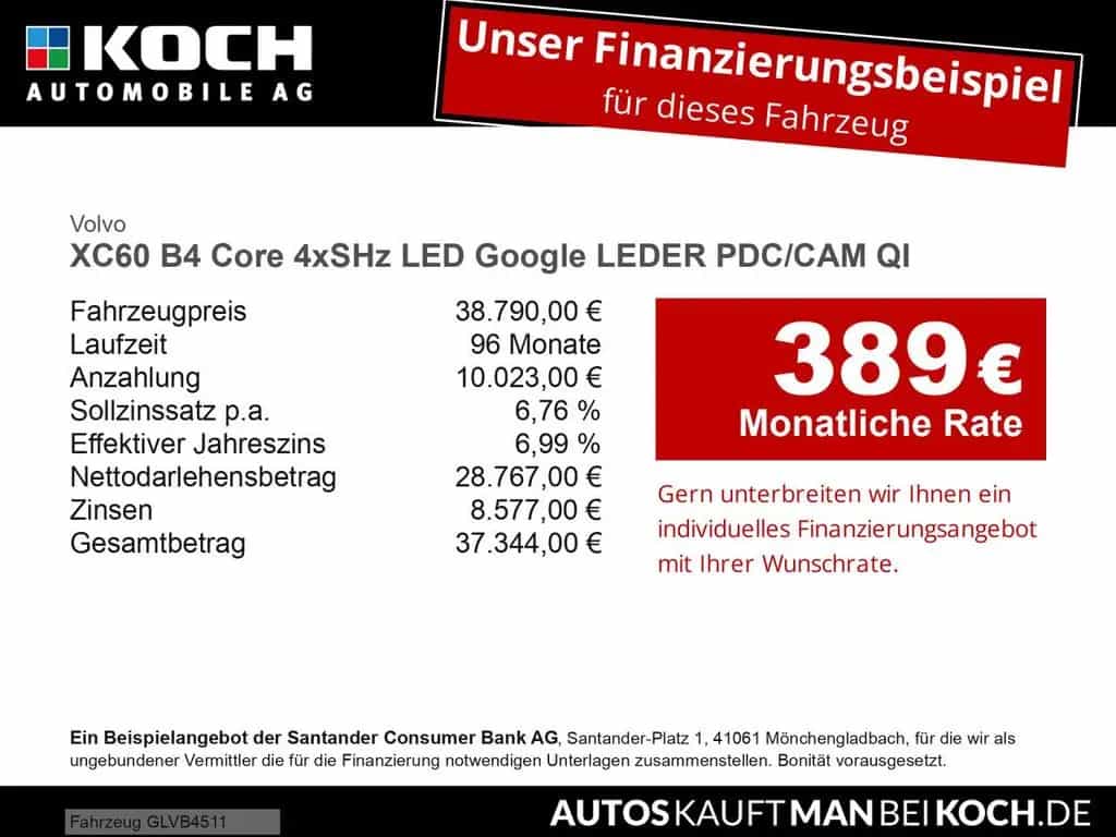 Volvo XC60 B4 Core 4xSHz LED Google LEDER PDC/CAM QI 10/2023-photo-1