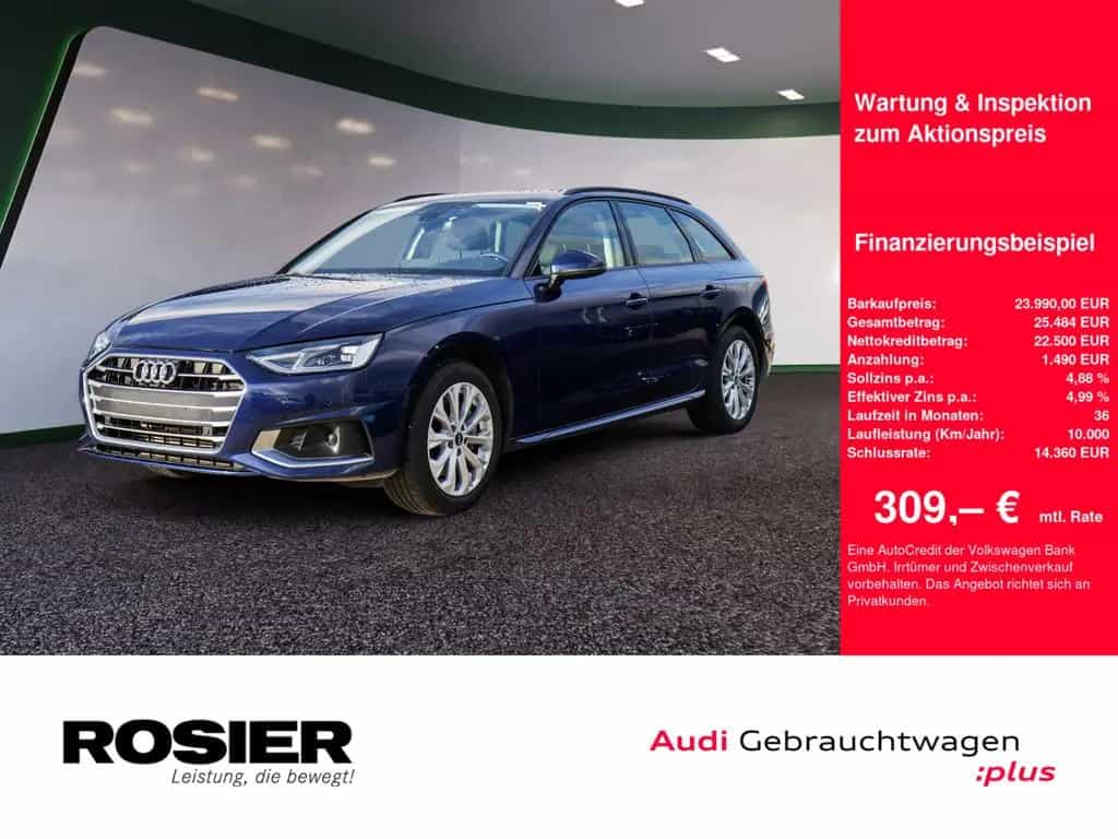 Audi A4 Avant advanced 40 TFSI S tronic PANO LED NAVI 11/2021-photo-0