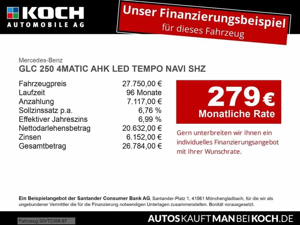 Mercedes-Benz GLC-Class 250 4MATIC AHK LED TEMPO NAVI SHZ 04/2018-photo-1