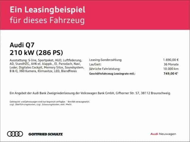 Audi Q7 50 TDI AHK HUD Standhzg uvm S-Line Allradlenk 11/2025-photo-1