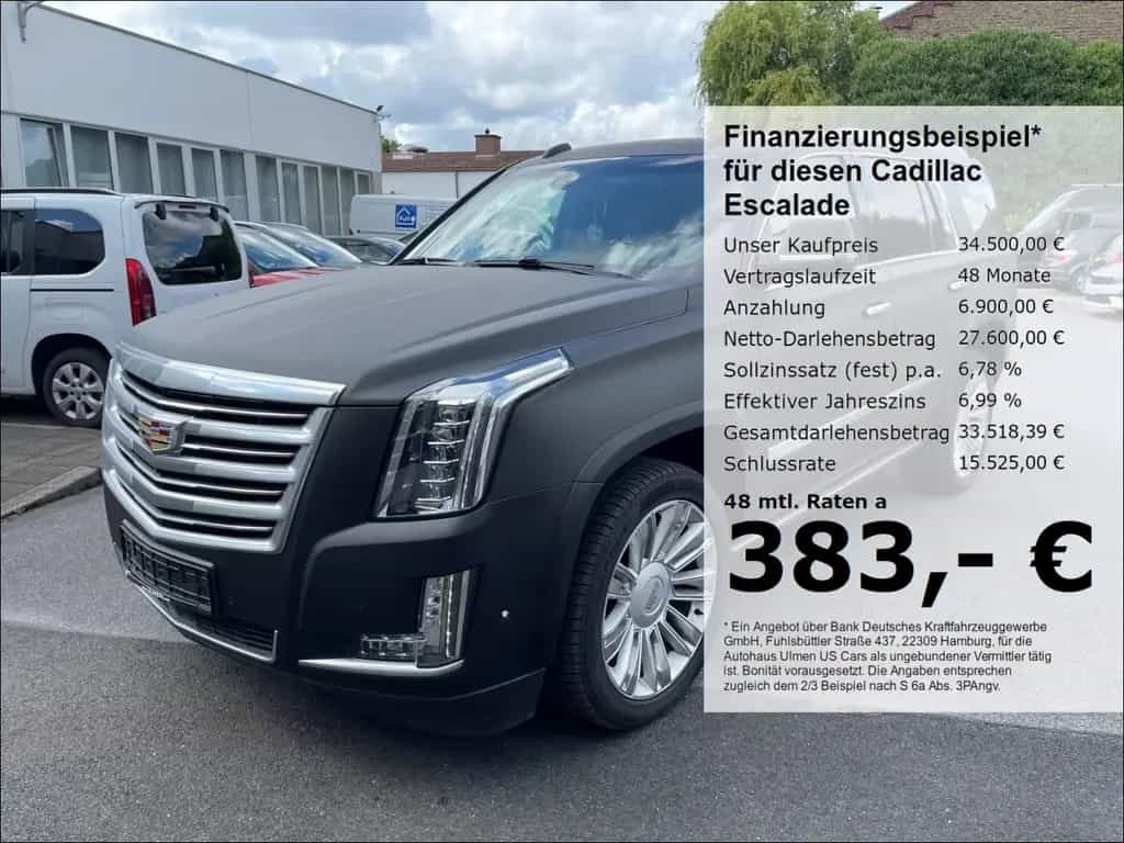 Cadillac Escalade 6.2 V8 Platinum Europamodel DVD-Multime 12/2017-photo-0
