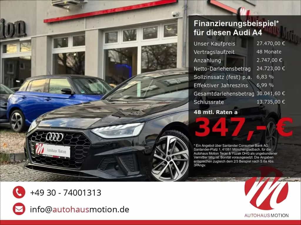 Audi A4 40 TDI 2x S line GSD NAVI MATRIX B&O AMBIENTE 03/2021-photo-0