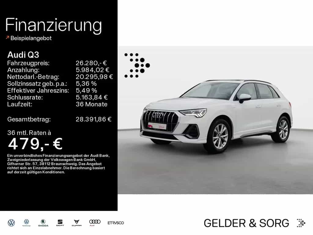 Audi Q3 40 TFSI S line qu. AHK*Matrix*360°*B&O*Pano* 01/2020-photo-0