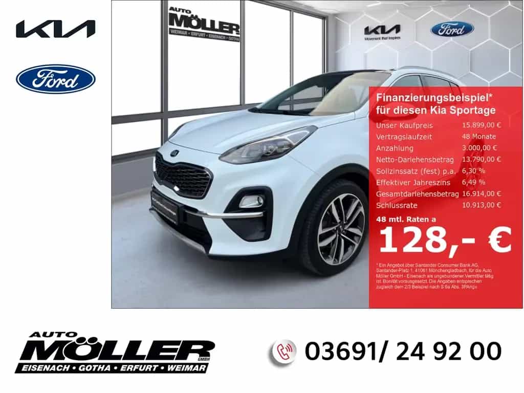 Kia Sportage 1.6T Spirit 2WD Panoramadach JBL LED Kl 09/2020-photo-0