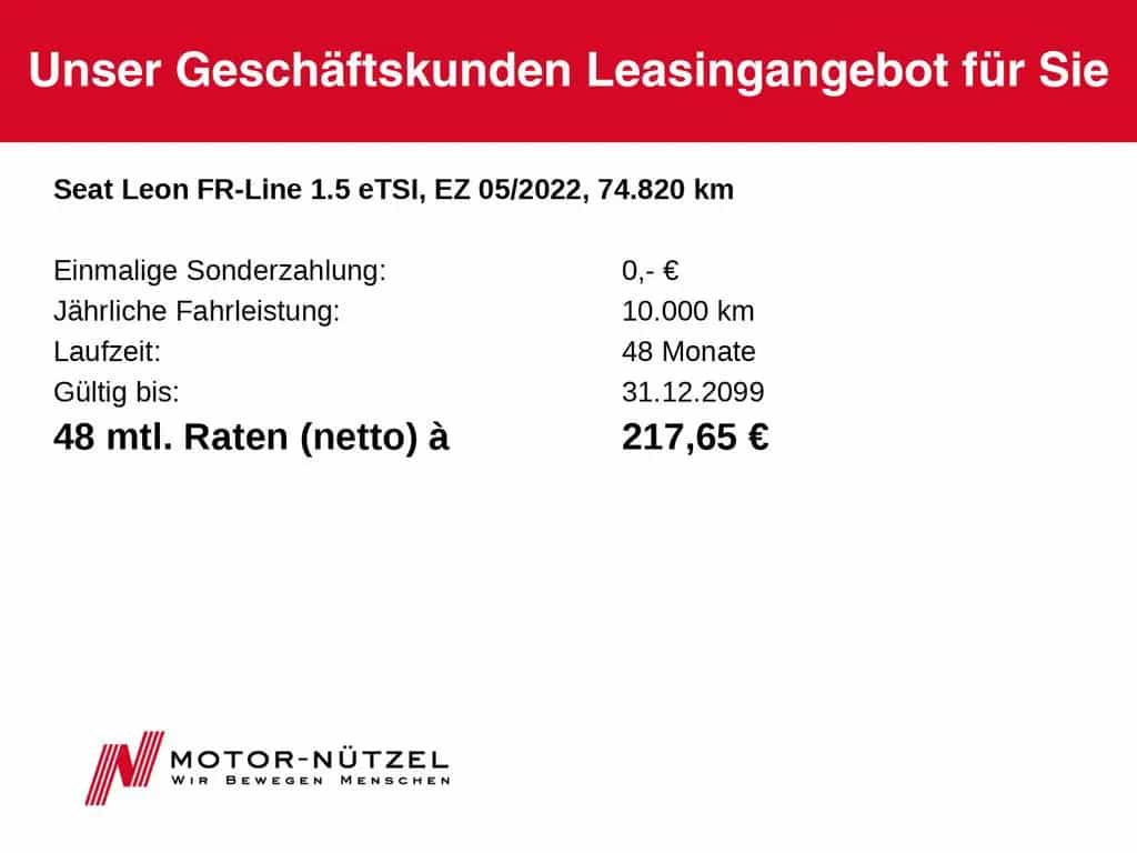 Seat Leon 1.5eTSI DSG FR-LINE LED+NAV+GRA+SHZ+PDC+RFK 05/2022-photo-24