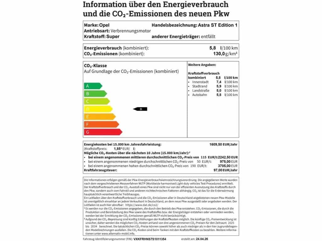 Opel Astra ST Edition 1.2l 130PS AT +LED+ACC+SITZ-HZG 03/2025-photo-18