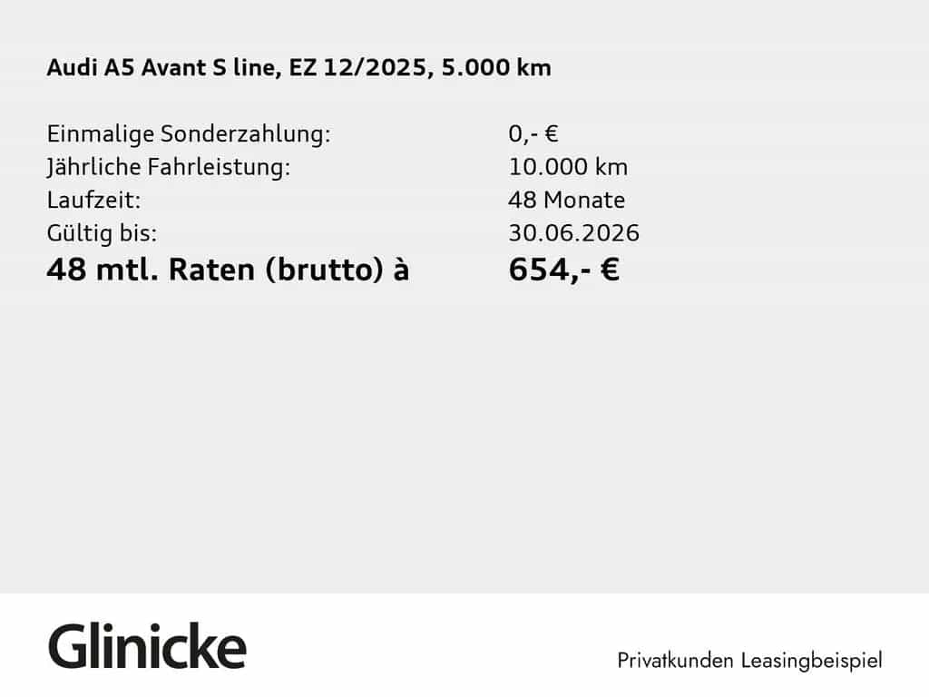 Audi A5 Avant TFSI S line Matrix AHK 360° Tech+ 12/2025-photo-1