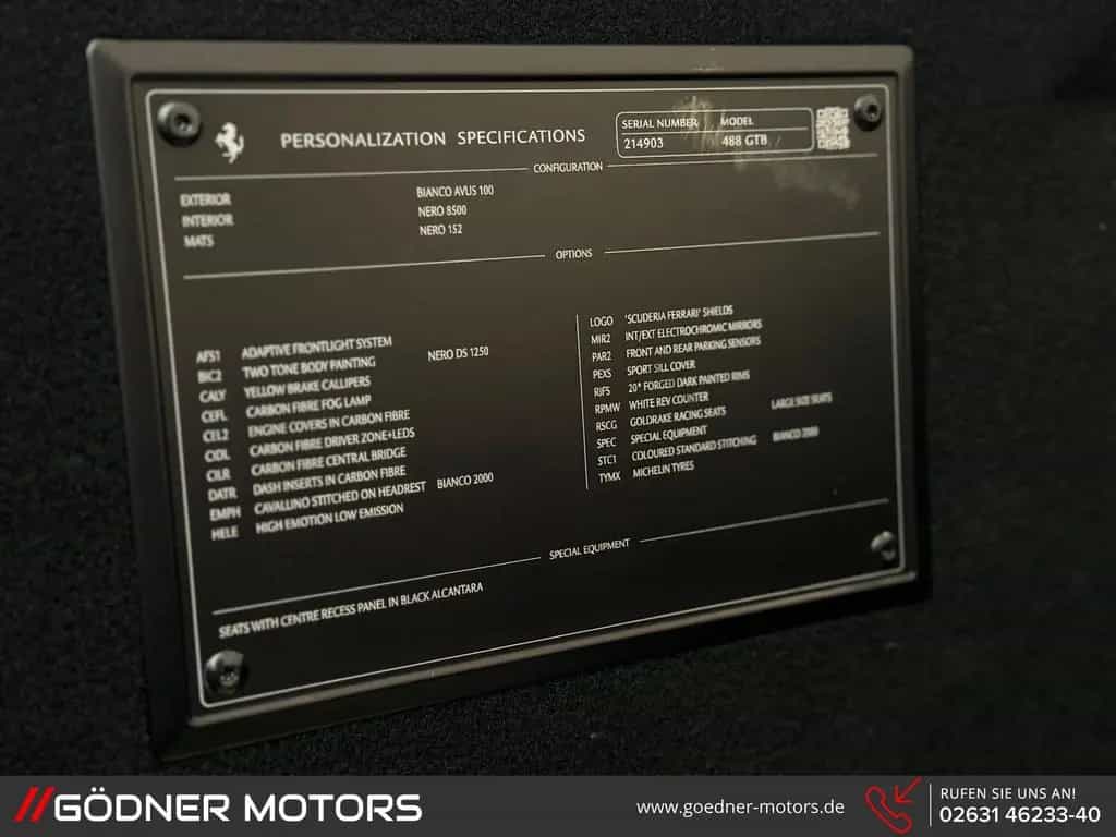 Ferrari 488 GTB DE-FZG/STEUER19%/KERAMIK/CARBON/RACIN... 01/2016-photo-24