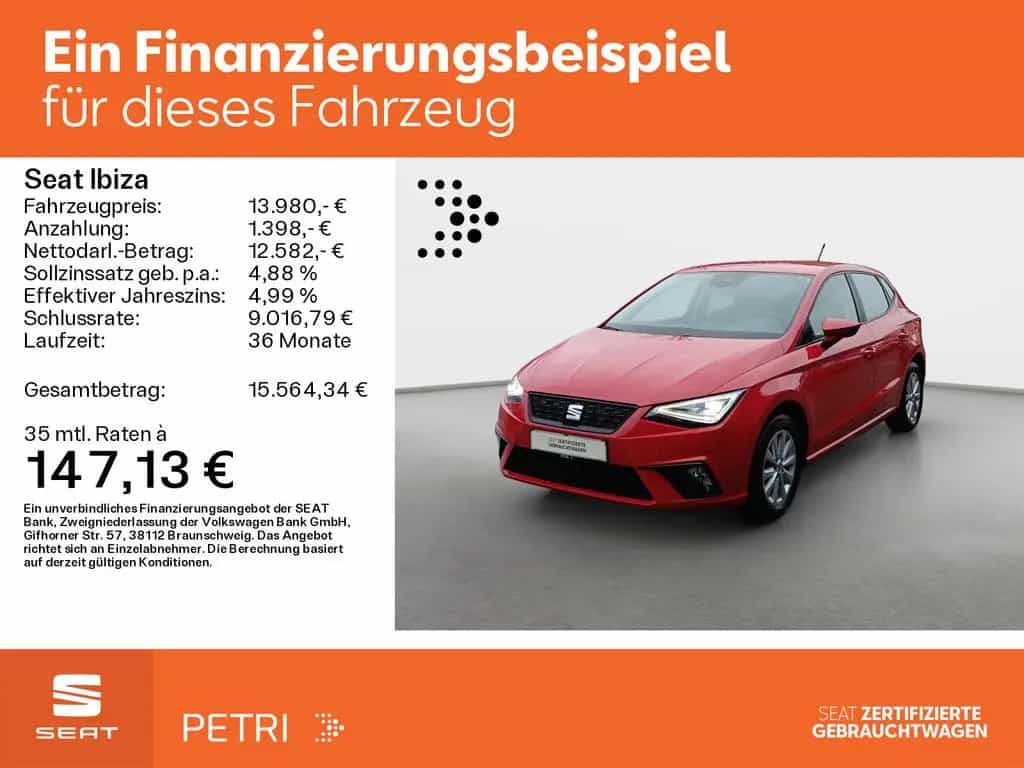 Seat Ibiza Style 1.0 TSI*KAM*SHZ*LED*PDC*AC*APP 11/2022-photo-1