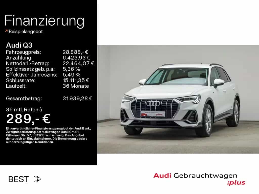 Audi Q3 S line 35 TFSI AHK, Navi, LED, virtual 12/2022-photo-0