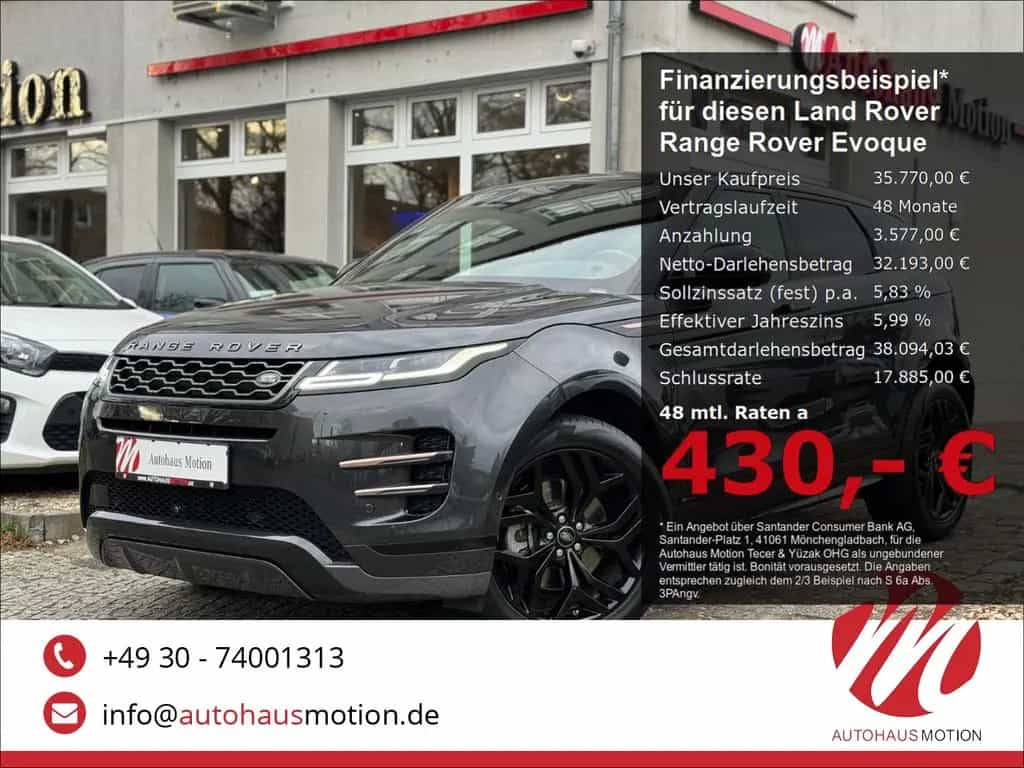 Land Rover Range Rover Rover Evoque R-dynamic SE Navi 360 Kamera 10/2021-photo-0