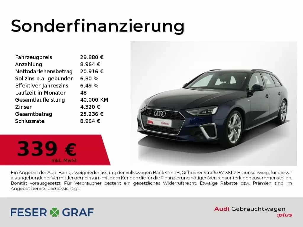 Audi A4 Avant 45 TFSI qu S Line Int Navi,Leder,Kamera 11/2021-photo-0