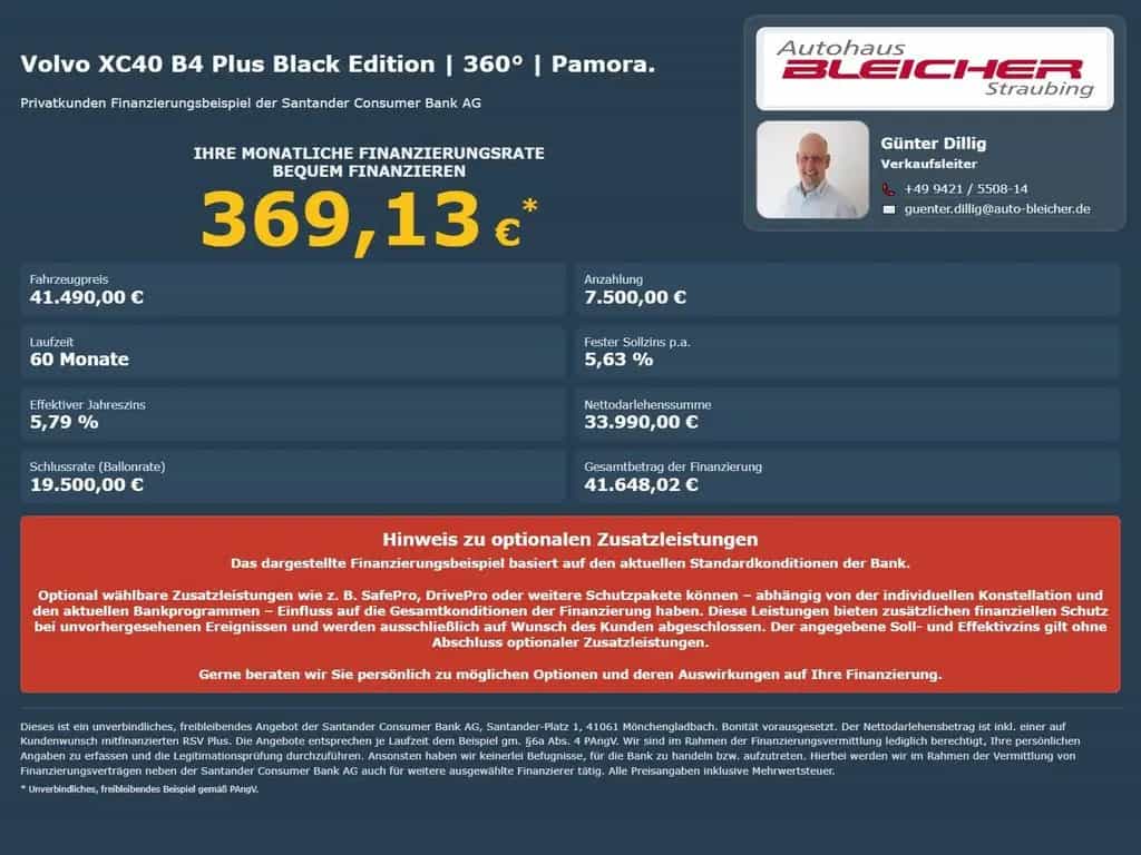 Volvo XC40 B4 Plus Black Edition | 360° | Pamora. 03/2025-photo-1