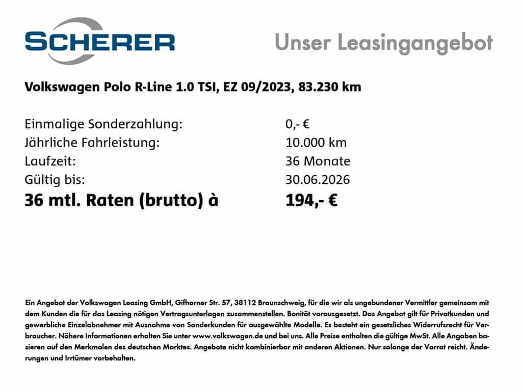 Volkswagen Polo 1.0 TSI DSG R-Line Navi, IQ.Drive, ACC, Tra 09/2023-photo-1
