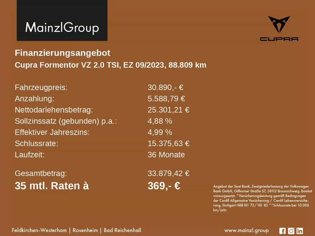 Cupra Formentor VZ 2.0 TSI 4D DSG AHK Matrix Pano Kam 09/2023-photo-1