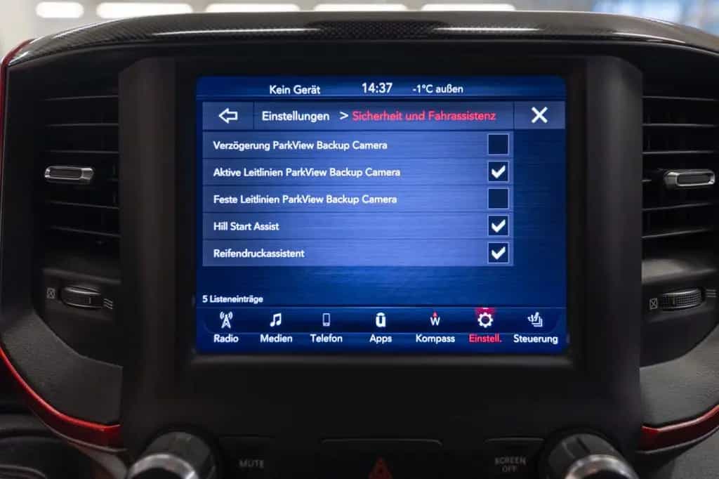 Dodge RAM 1500 REBEL 5,7L CARPLAY KAM AHK M+S TEMPOMAT 11/2019-photo-16