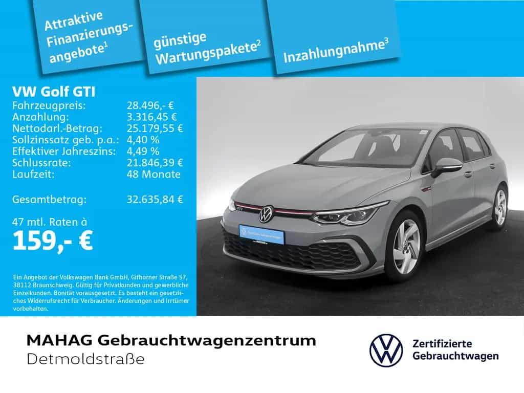 Volkswagen Golf VIII GTI 2.0 TSI LED+Navi ParkPilot Standhz 02/2024-photo-0