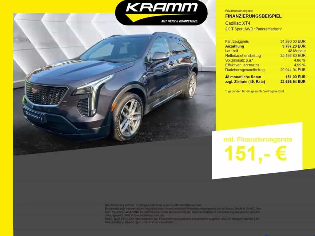 Cadillac XT4 2.0 T Sport AWD *Panoramadach* 07/2022-photo-0
