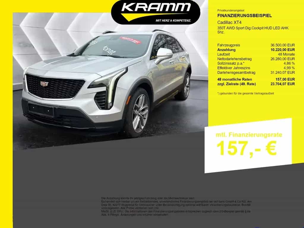 Cadillac XT4 350T AWD Sport Dig.Cockpit HUD LED AHK Shz. 06/2022-photo-0