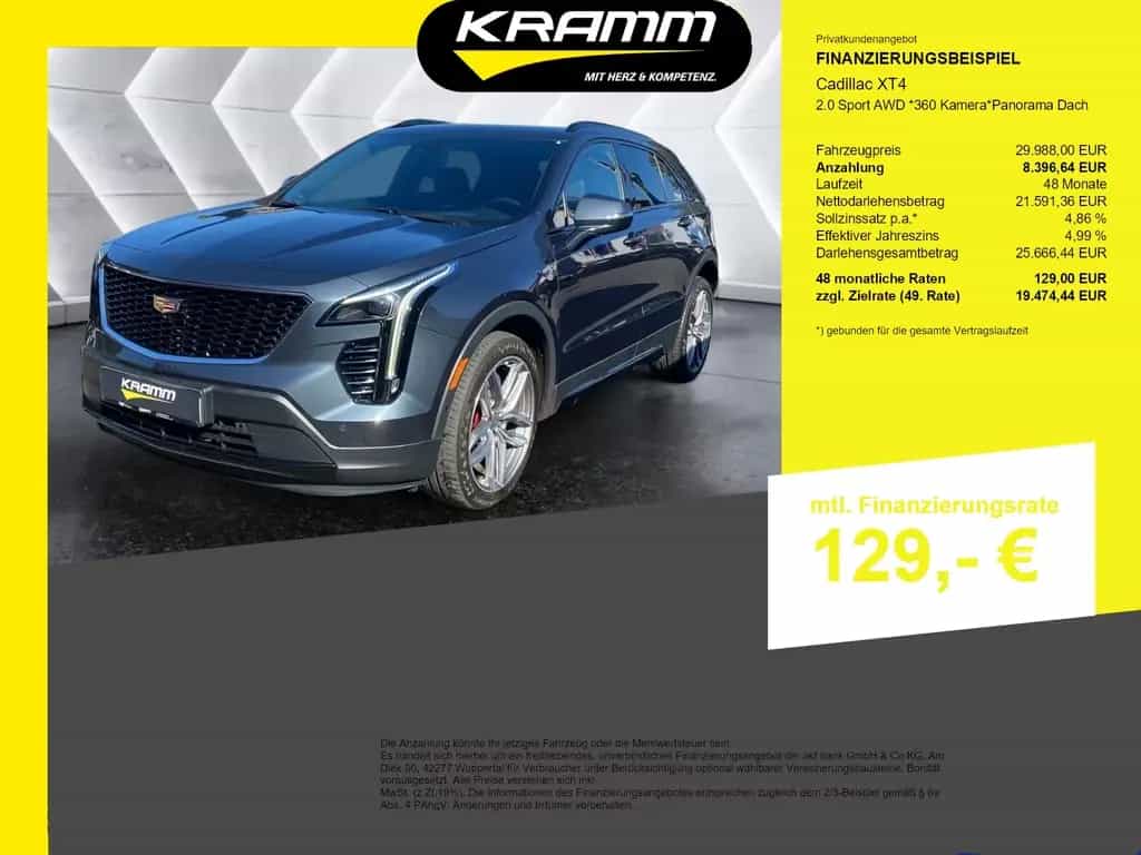 Cadillac XT4 2.0 Sport AWD *360 Kamera*Panorama Dach 04/2021-photo-0