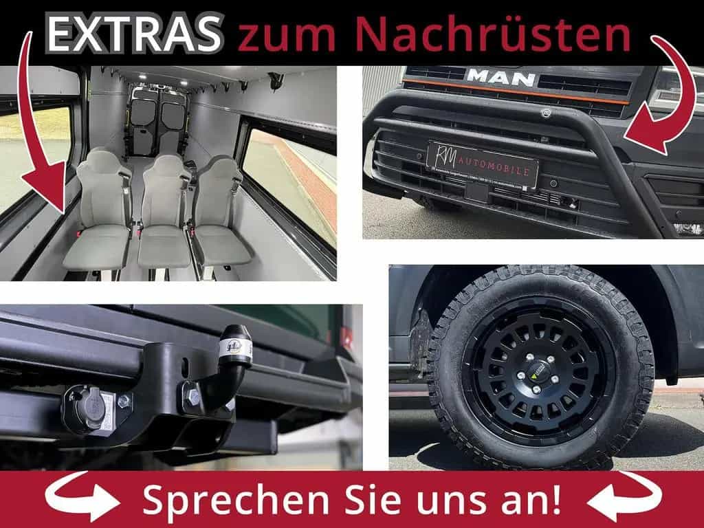 MAN TGE 3.180 L4H3 Kasten 4x4 LED TEMPOMAT DIFF AHK 04/2024-photo-33