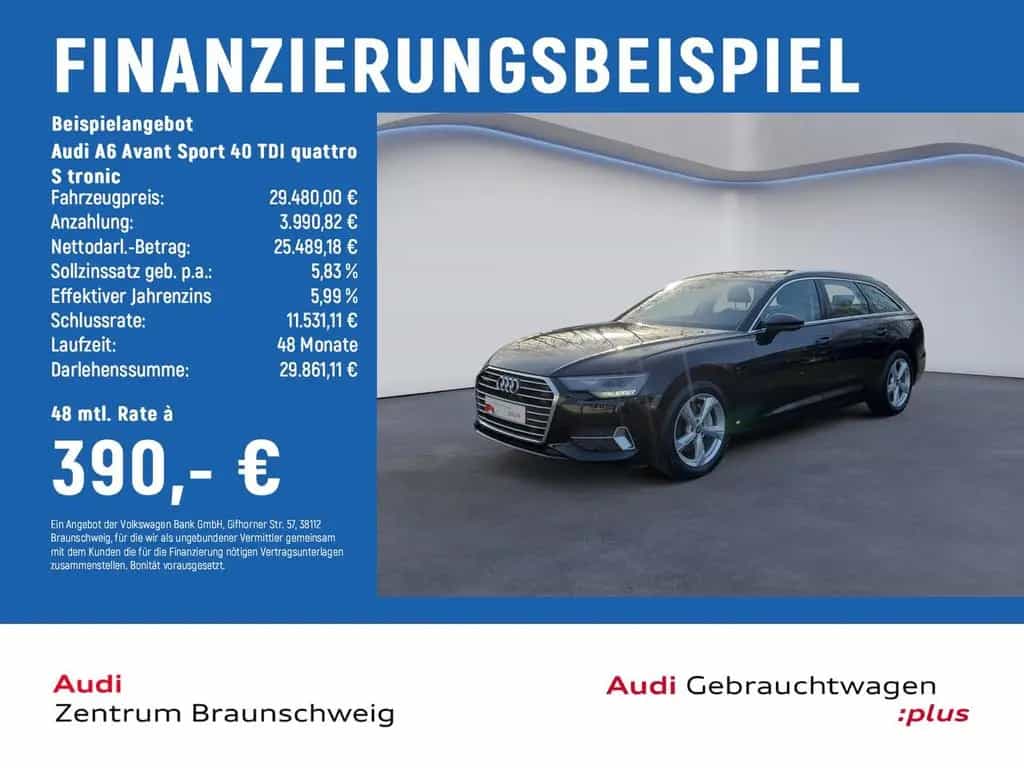 Audi A6 Avant Sport 40 TDI quattro S tronic AHK+RearV 10/2022-photo-1