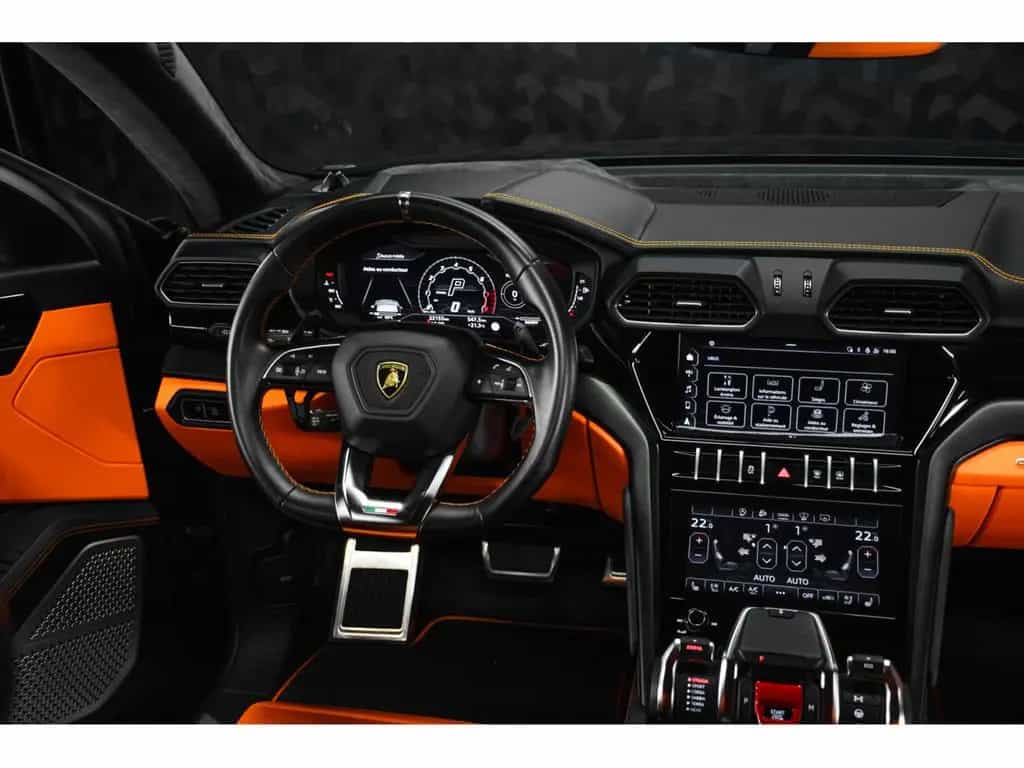Lamborghini Urus V8 - NERO HELENE / ORANGE - AKRAPOVIC 07/2022-photo-20