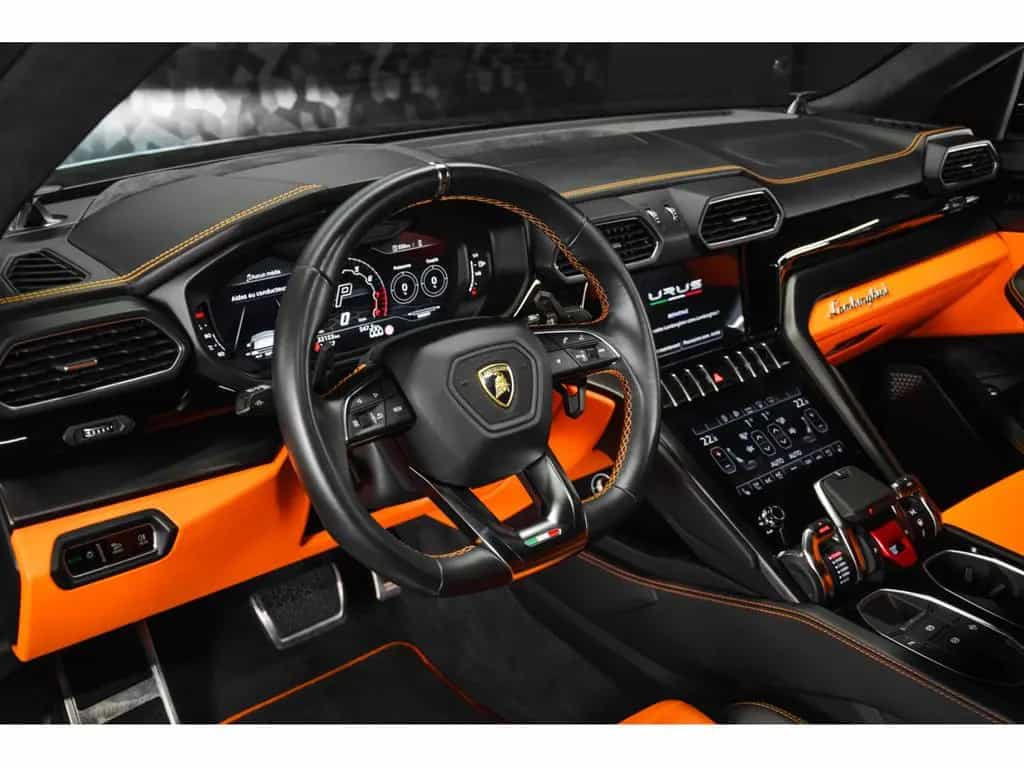 Lamborghini Urus V8 - NERO HELENE / ORANGE - AKRAPOVIC 07/2022-photo-7