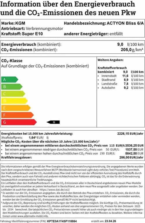 KGM Actyon 4WD Automatik *IACC*Widescreen*20 Zoll* 01/2026-photo-11