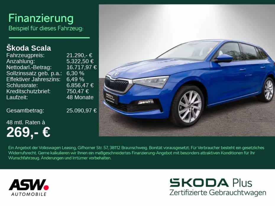 Skoda Scala Style 1.5 TSI DSG LED Navi RFK ACC SHZ AHK 09/2023-photo-0