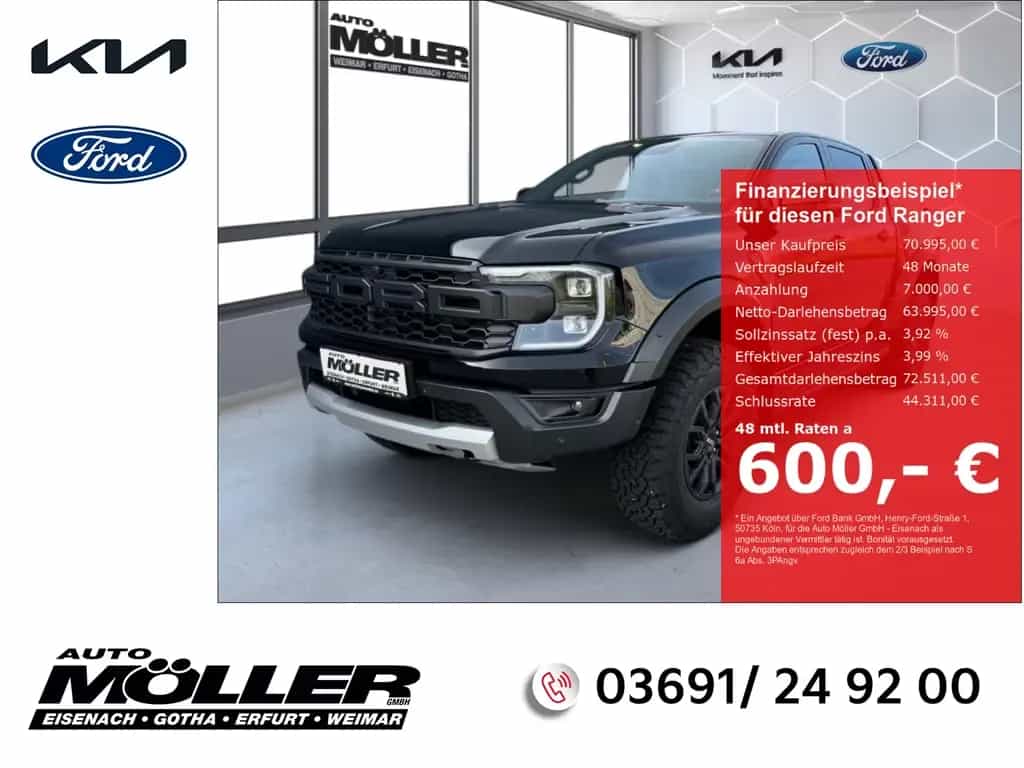 Ford Ranger Raptor 3.0 AWD B&O elektr.Rollo AHK 360°K null-photo-0