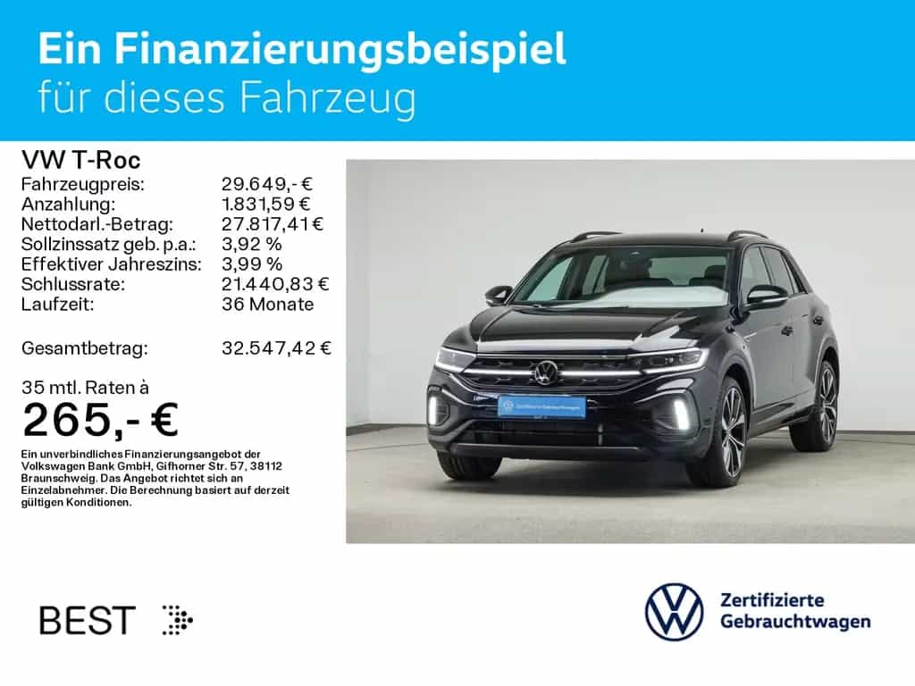 Volkswagen T-Roc 1.5 TSI DSG R-LINE*BLACK-STYLE*IQ.LIGHT*LE 08/2023-photo-1