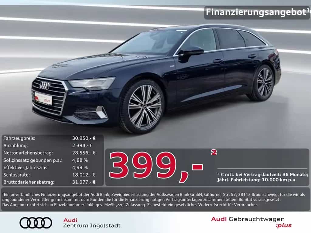 Audi A6 Avant 40 TDI S line AHK PANO Memory 20" Sport 12/2021-photo-0