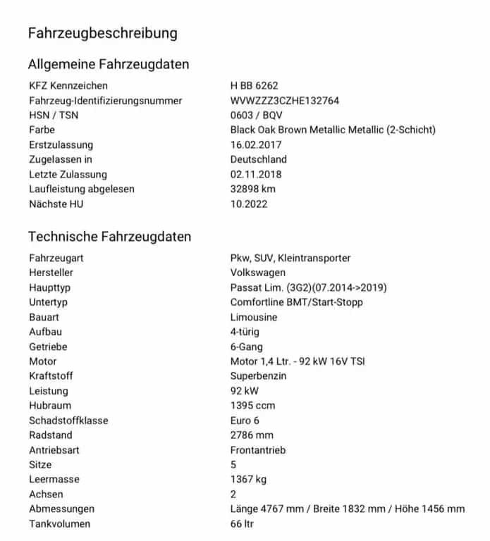 Volkswagen Passat neu Inspektion/Tüv/Baterie/Ölservice Passat B8 02/2017-photo-10
