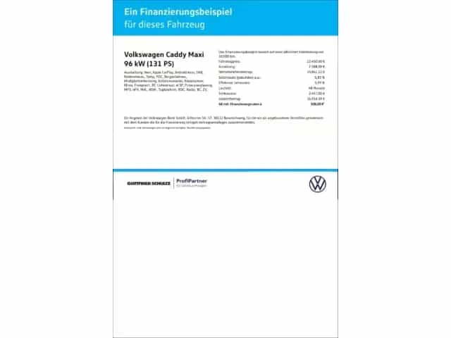 Volkswagen Caddy Maxi Trendline 1.4 TSI Navi Klima AppConne 11/2019-photo-1