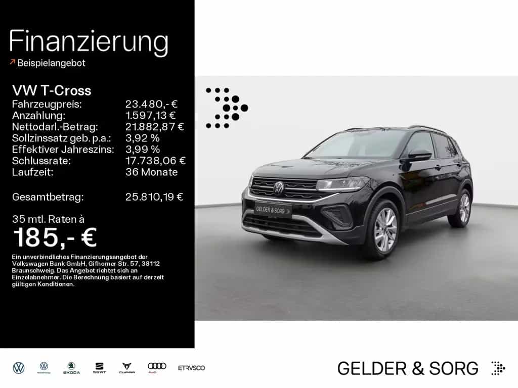 Volkswagen T-Cross 1.0 TSI Goal AHK*LED*ACC*CarPlay 05/2025-photo-0