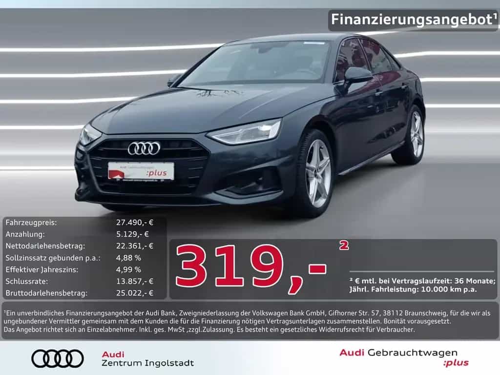 Audi A4 Limousine 40 TDI Kamera Navi virtual Advanced 06/2022-photo-0